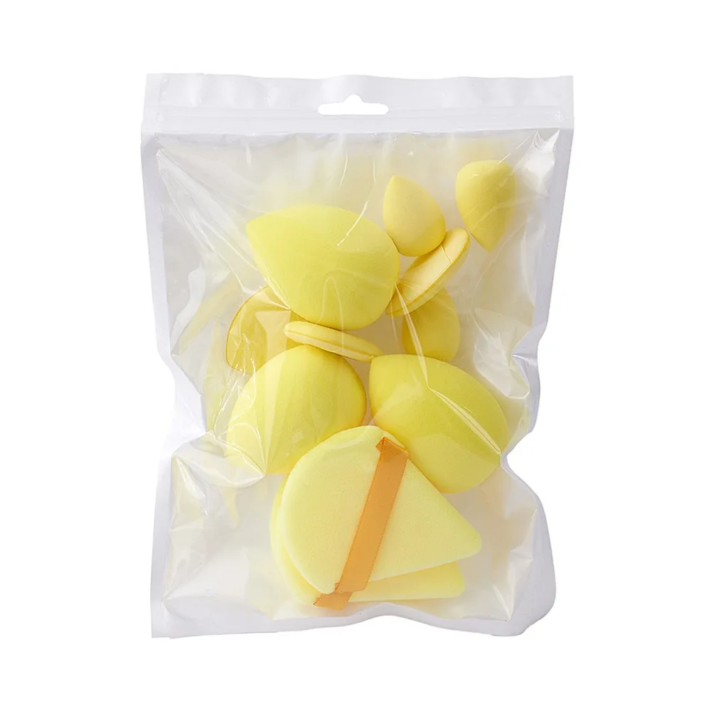 12-teiliges weiches Allzweck-Make-up-Schwamm-Set, trocken und nass, doppelter Verwendungszweck, 4 Arten, kosmetische Puff-Schönheitswerkzeuge, Foundation-Schwämme