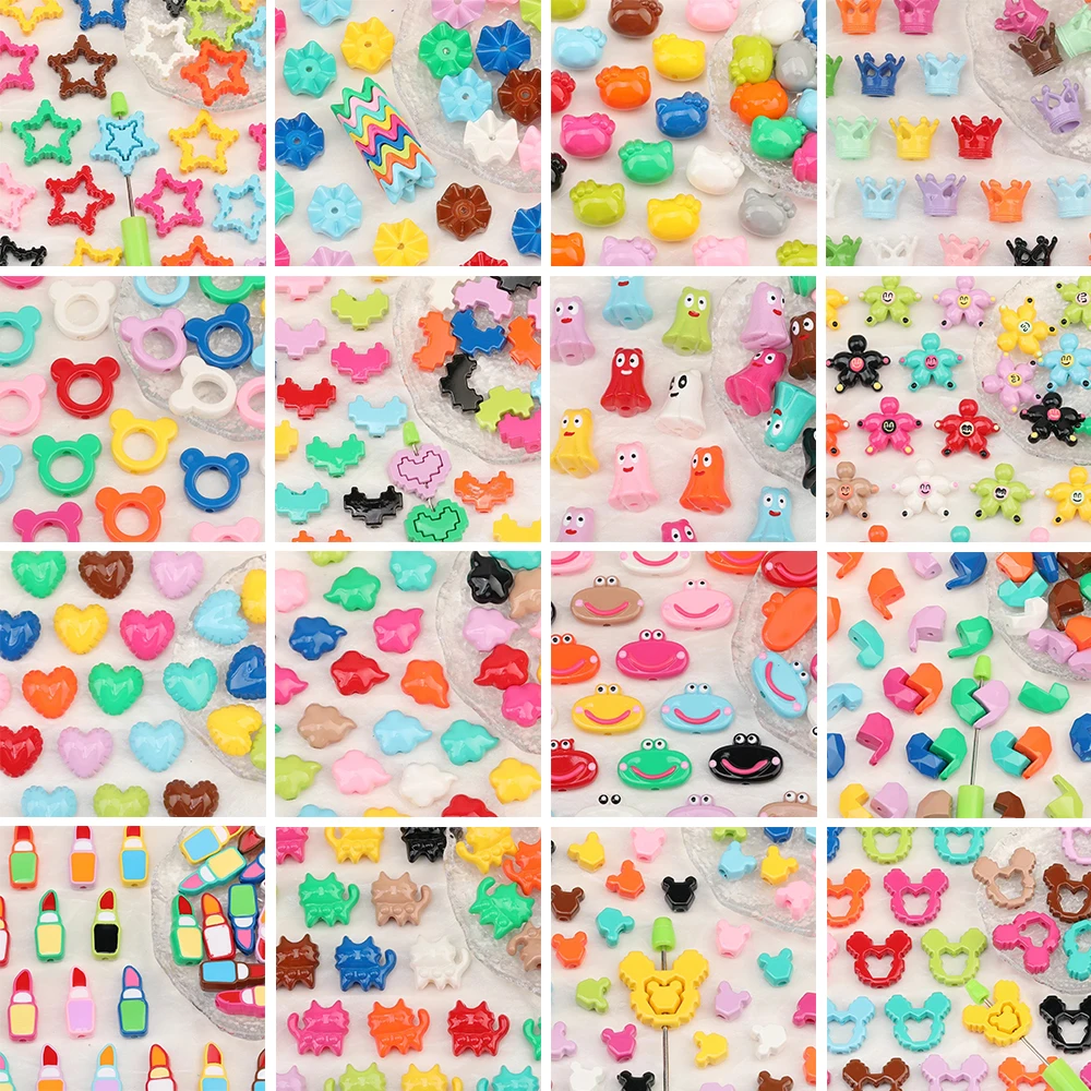 

Cordial Design Jewelry Accessories/DIY Beads Making/Hand Made/Wave Heart Star Cat Flower Shape/Paint Effect/Acrylic Bead
