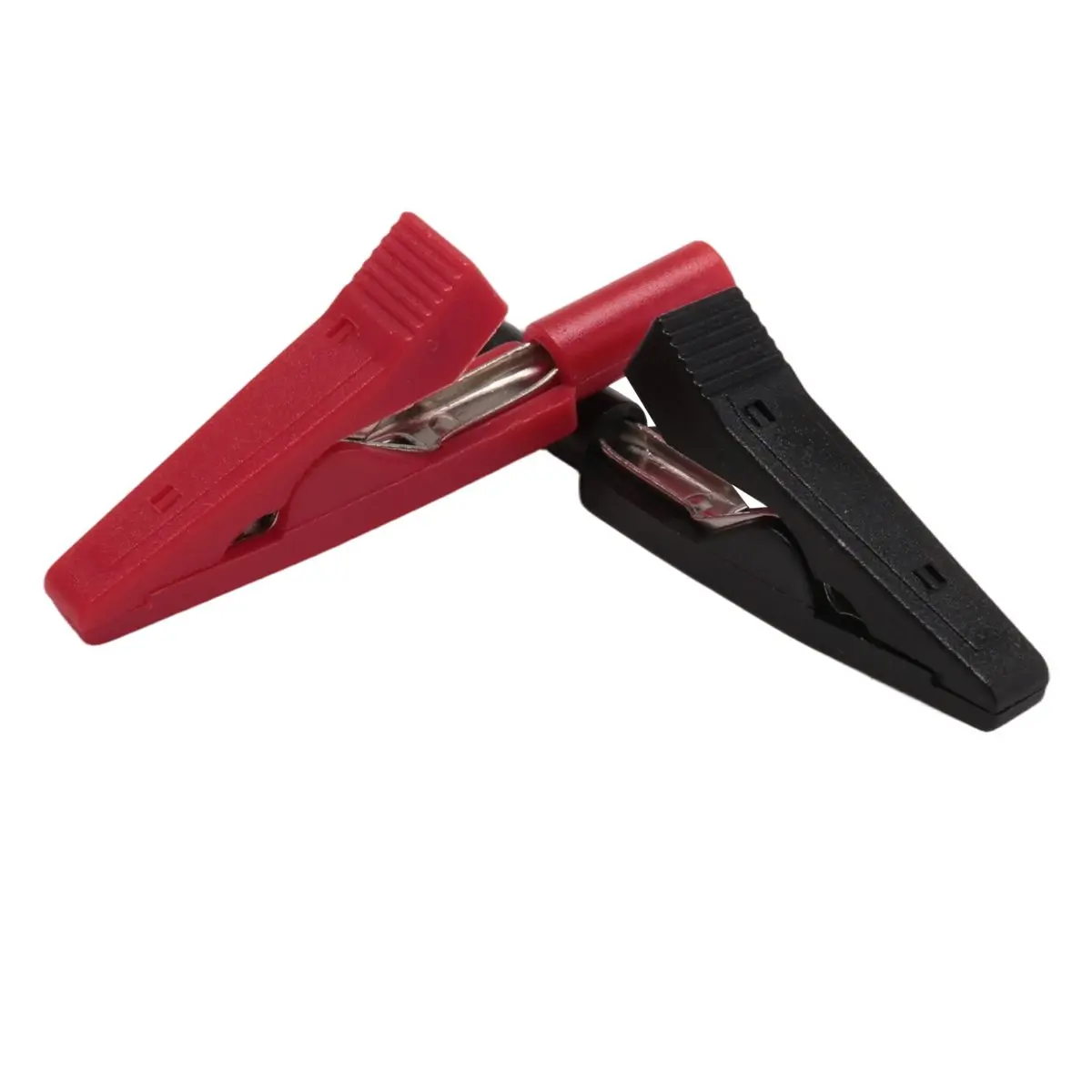 DTDT hot-2X Insulated Alligator Clip Connector Clamp Testing Probe Red+Black