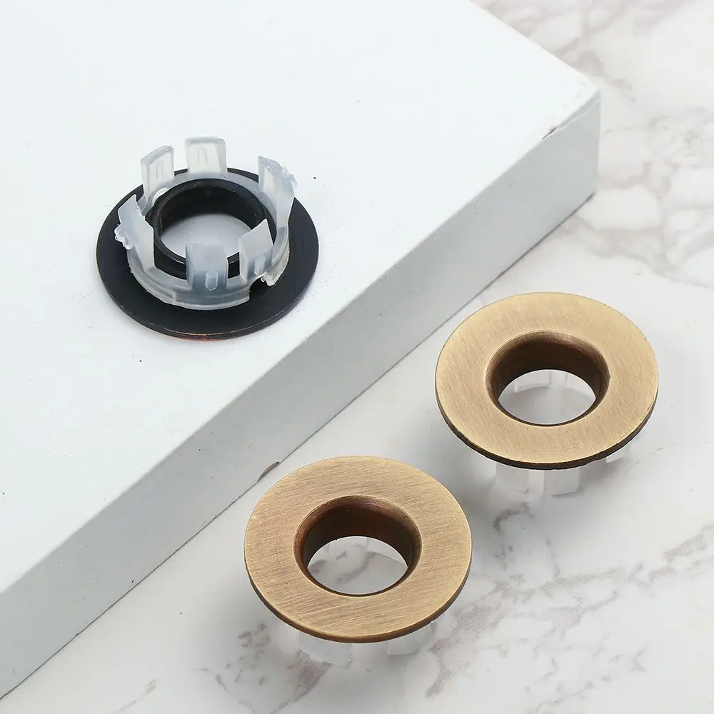 Useful Bathroom Round Ring Overflow Covers Basin Insert Replacement Trim Ring Cap Sink Hole Cover