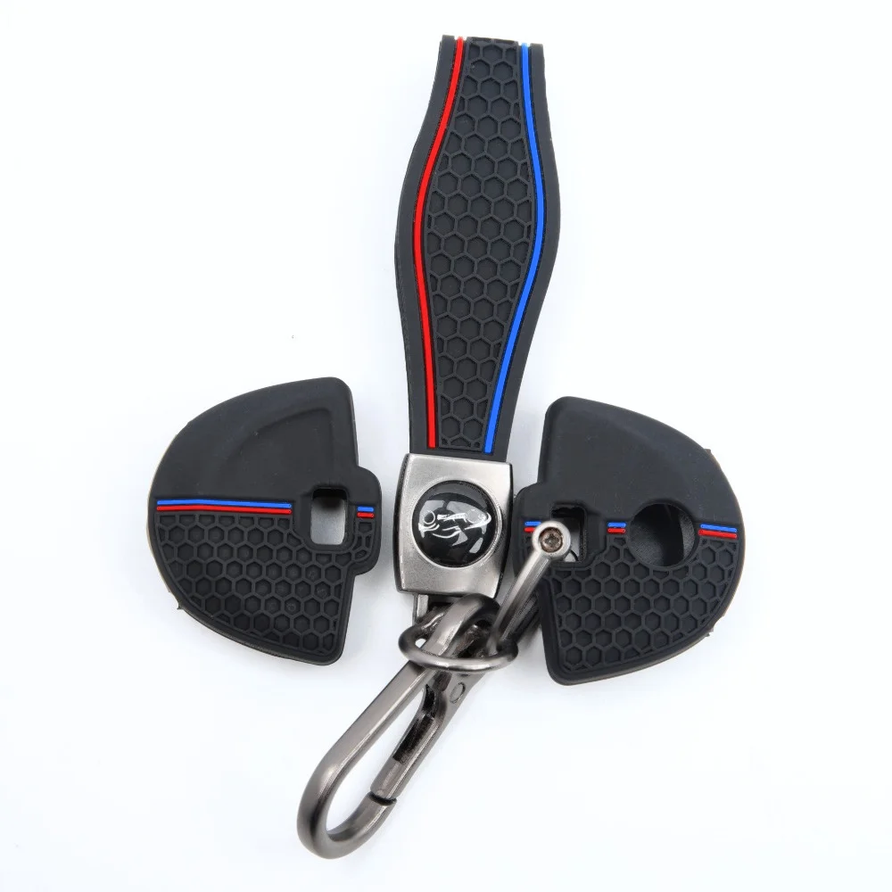 Silicone Remote Key Case For BMW F750GS F850GS R1200GS R1250GS S1000XR S1000RR G310R G310GS Motorcycle with key carabiner