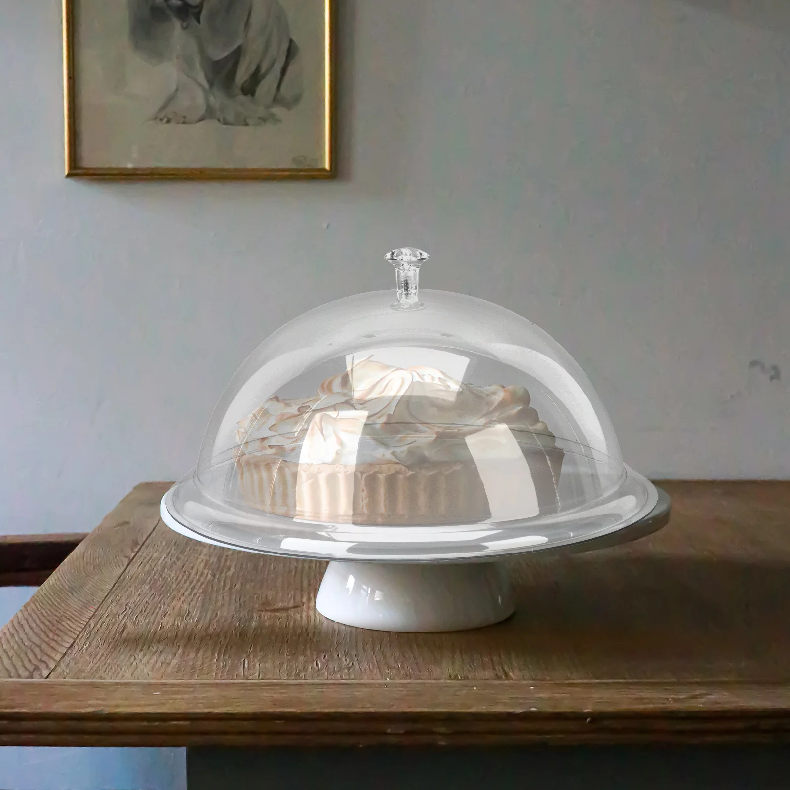

Transparent Food Cover Lid Plate Bowl Reusable Storage Covers Fresh Keeping Material Dish Pan Cover Handle Pp Tray Cake