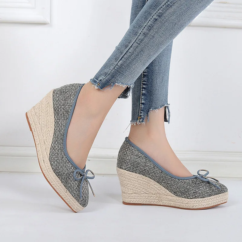 2023 Fashion High Heels Women Party Shoes Brand Women Wedges Shoes Elegant Ladies Pumps Casual Woman Wedges Plus Size 42 A3546