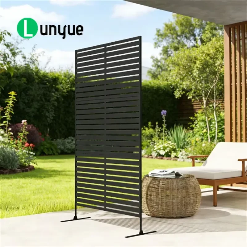 Black Outdoor Privacy Screen Decorative Fence Plant Stand Garden Netting Durable Weather Resistant Protection for Yard Patio