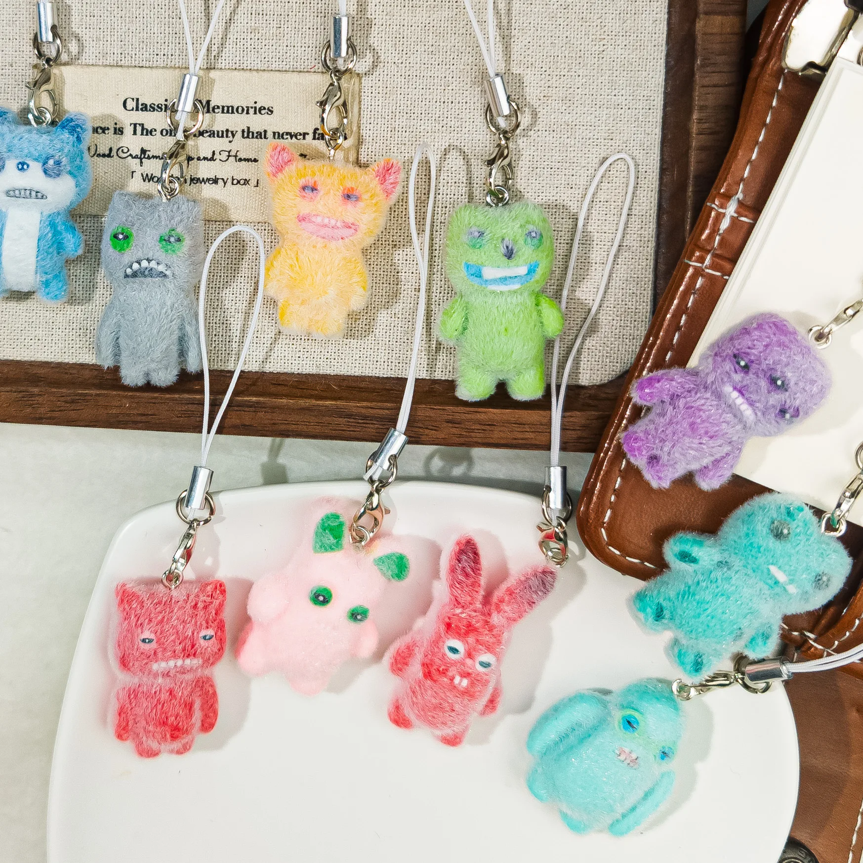 5 قطعة ل Fuggler مضحك الوحش القبيح الدمى المفاتيح اللعب Kawaii أنيمي لعبة ظهره قلادة الاطفال هدايا عيد الميلاد