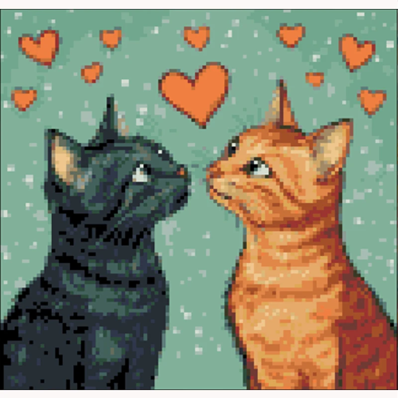 

2025 новый стиль, наборы для вышивки крестом с рисунками кота, 11CT, печатный холст, DMC, наборы для вышивания ручной работы «сделай сам», наборы для рукоделия