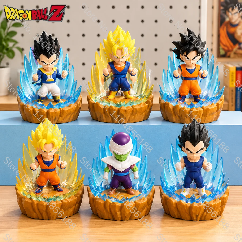 Lámpara de noche con diseño de Dragon Ball Z, figura de anime de Goku, adorno para escritorio, lámpara decorativa para adultos, juguete coleccionable.