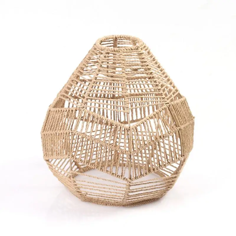 Ceiling Lamp Woven Lampshade Bohemian Style Woven Light Shade Handwoven Home Decor Pendant Lamp Shade for living room bedroom