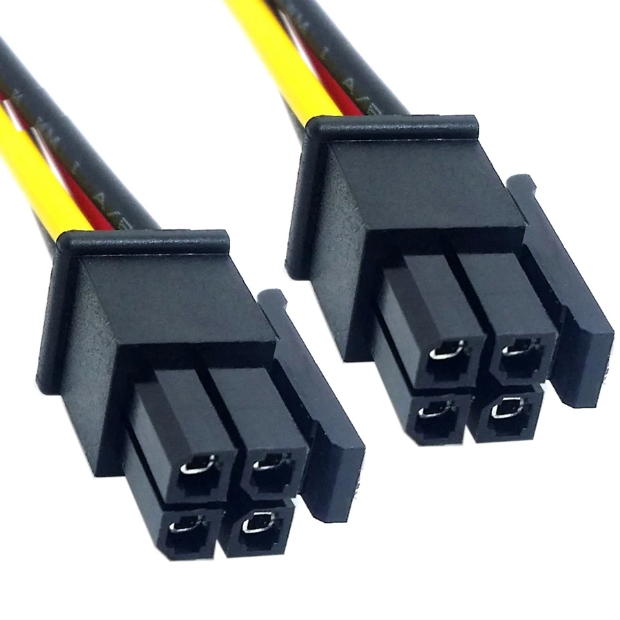 ATX Mini 4 pinos Molex Micro Fit Conector 4 pinos macho para macho cabo de alimentação 60 cm 2 pés