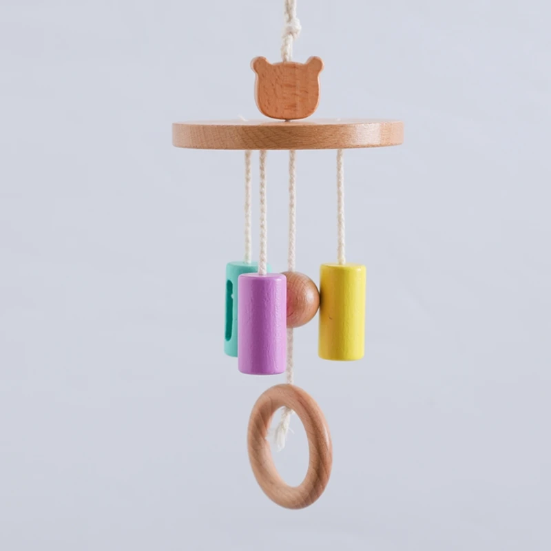 Mobile Baby Crib Bed Bell Rattle Toys Montessori Mobile Hanging Bed Bell Newborn Music Box Bed Bell Hanging Toys Bracket Holder