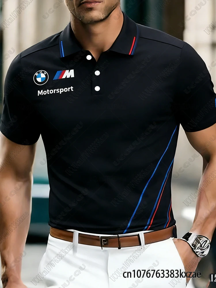

BMW M Series Summer Men Motorcycle Jerseys Golf T-shirts Sports Shirts Business Casual Lapel Polo Shirts Motorcycle T-shirts
