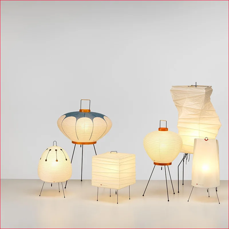 Japanese pendant lamp Designer Rice Paper Lights  noguchi lamp Living/Model Room Study Bar Cafe Coffee Salon bedside table lamp