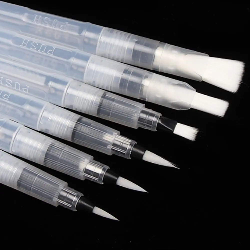 

6PCS Portable Paint Brush Water Color Brush Pencil Soft Watercolor Brush Pen for Beginner Painting Drawing Art Supplies