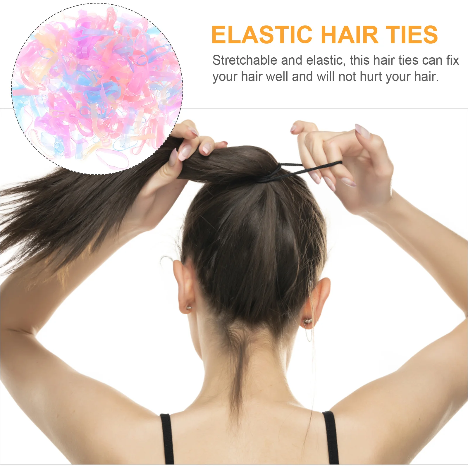 

500 Pcs Hair Ties Small Highly Elastic Rope Band Elastics Bands for Rubber Disposable