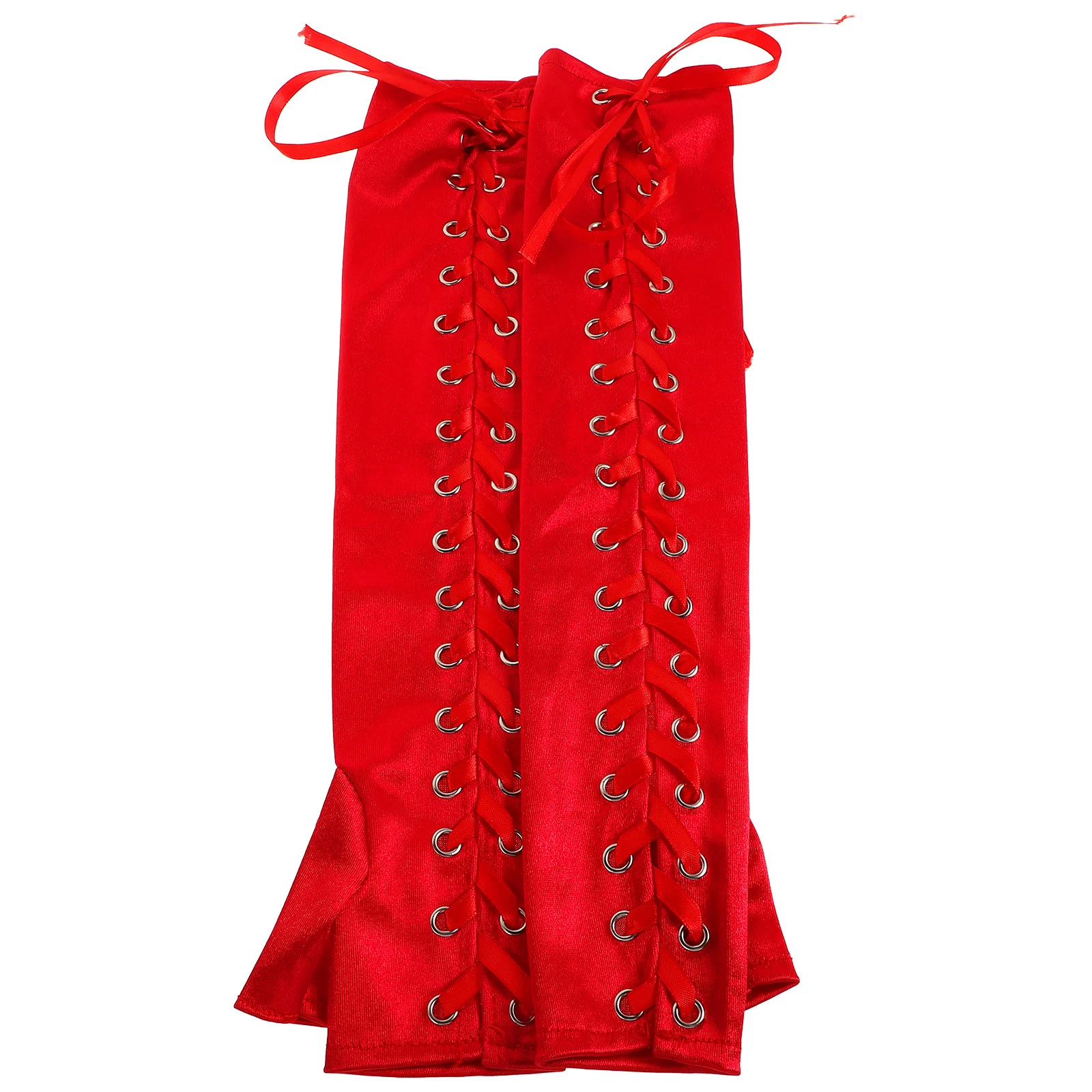 

1Pair Satin Ribbon Gloves Punk Aesthetic Adjustable Fit Luxury Long Gloves for Parties Masquerade Ball Elegant Fashion Statement