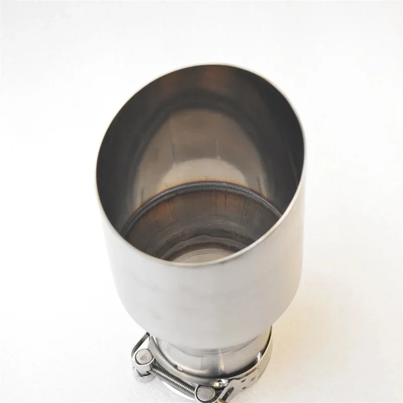 High Quality 1PCS Universal 304 Stainless Steel Matte Brushed Car Muffler Pointed Exhaust Tip Slanted Pipe