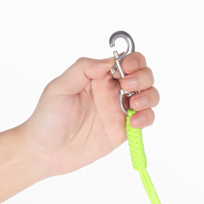 316SS Diving Swival Bolt Snap Hook Scuba Diving Lanyard Hook BCD Anti-lost Safety Rope for Flashlight Camera DSMB Light Knife view 4