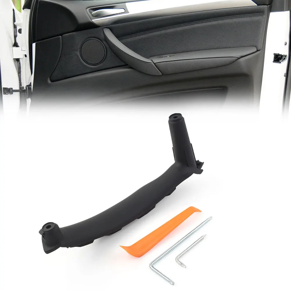 Right Side Car Inner Door Panel Handle Pull Trim Cover For BMW X5 E70 2007-2013 For BMW X6 E71 E72 2008-2014