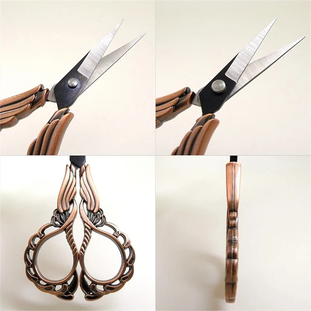 1PC, Flower Pattern Stainless Steel Vintage Scissors Sewing Embroidery Art Scissors Tailor Scissor Kitchen Shears Sewing Tool
