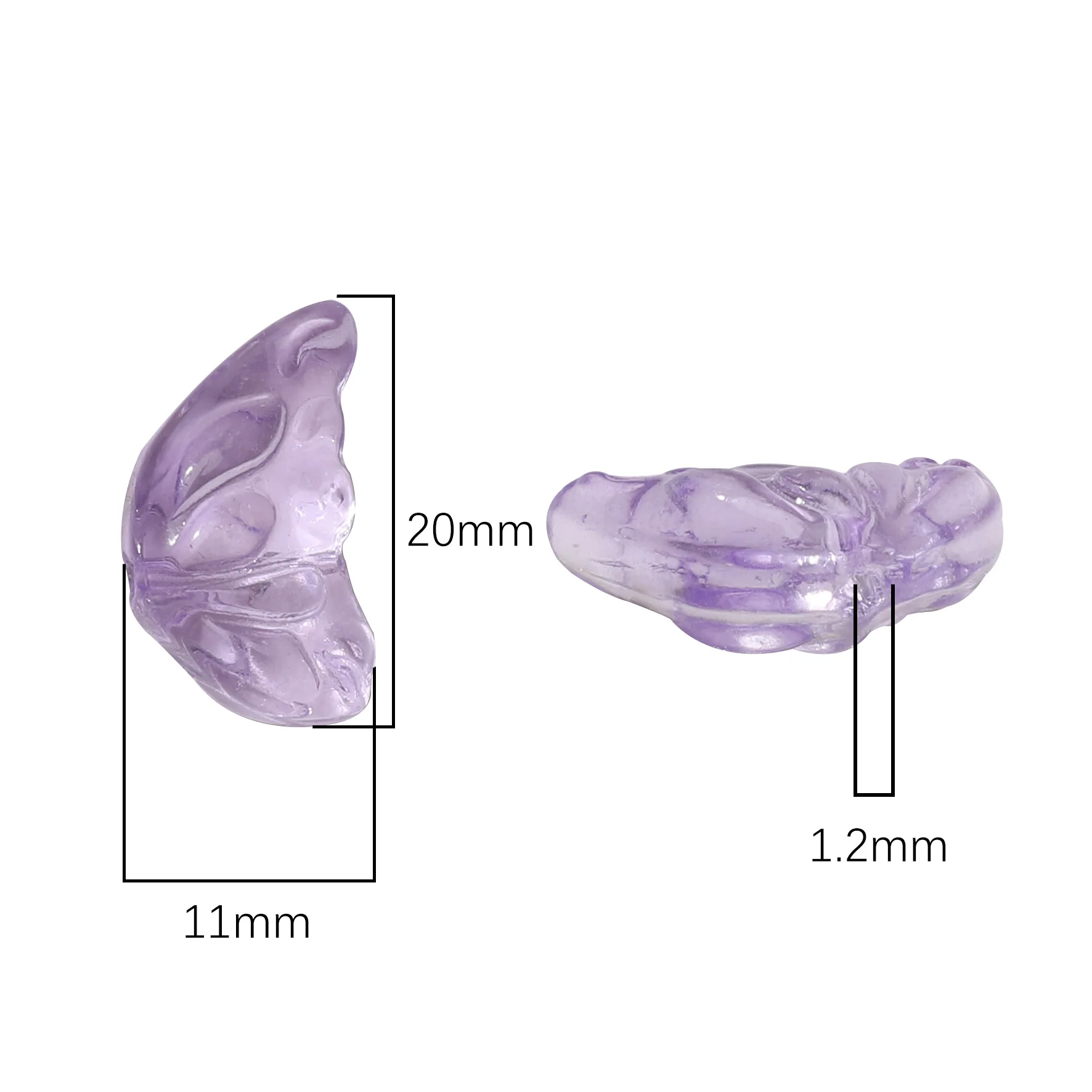 10 قطعة الزجاج واحد الجناح الخرز الملونة التدرج حلم فضفاض خزر عازل ل أساور يدوية صنع المجوهرات المواد الملحقات