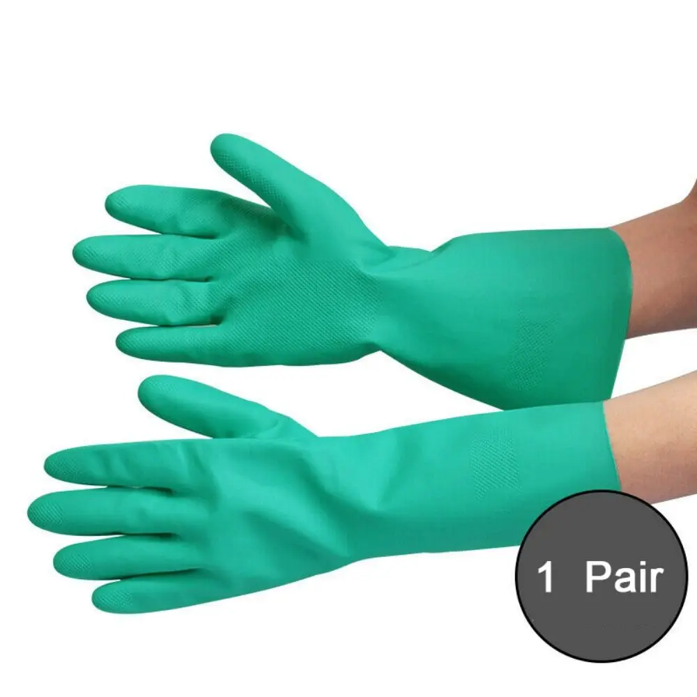 

Labor Protection Safety Work Gloves Non Slip Anti Cutting Household Cleaning Gloves Waterproof Reusable Thick Nitrile Gloves