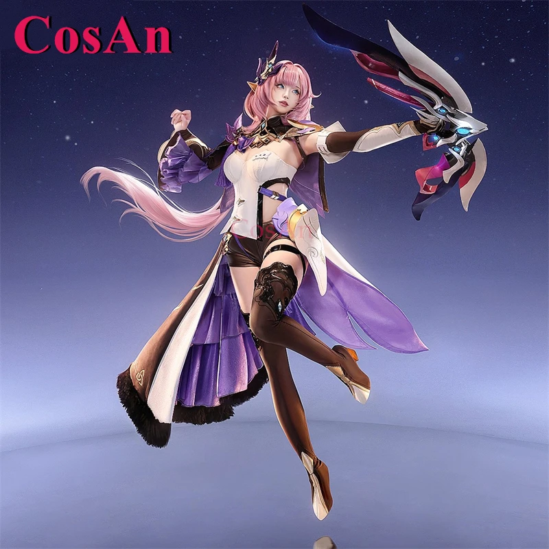 CosAn Game Honkai Impact 3 Elysia Cosplay Costume Original Skin Gorgeous Sweet Combat Uniform Halloween Party Role Play Clothing