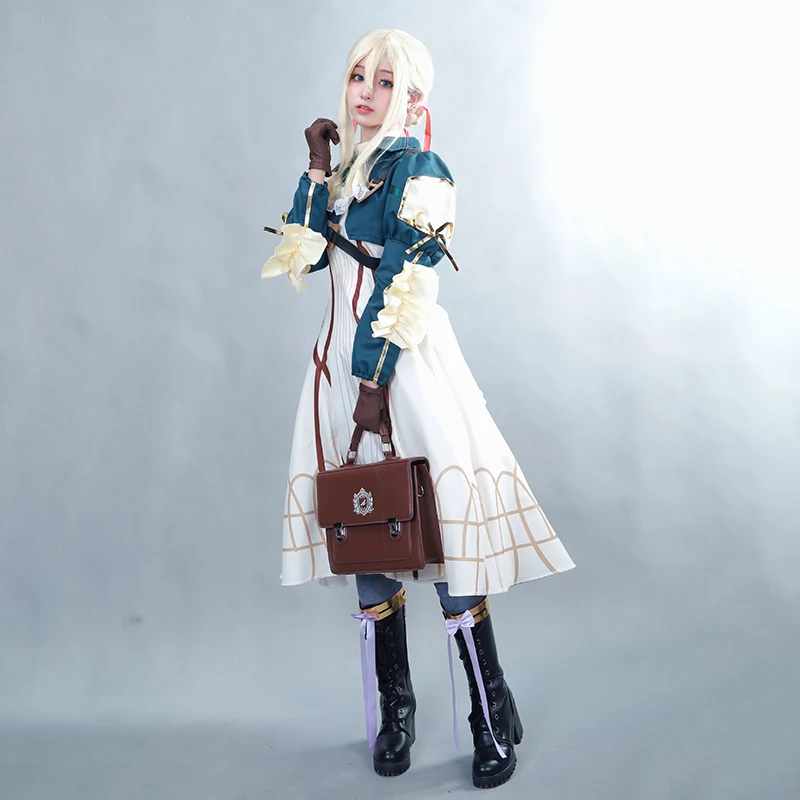 

Violet Evergarden Fashion Dress Game Violet Evergarden Cosplay Costume Anime Women Uniforms Role Play Clothing Sizes XS-3XL New