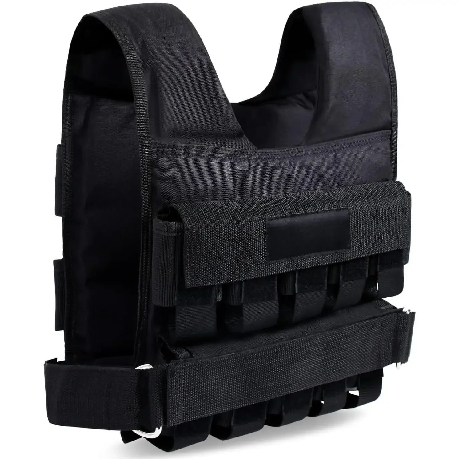 W_Adjustable Gewichtsweste 0-44lbs, 5BILLION Gewichtsweste mit festen Balkengewichten, Körpergewichtsweste für Männer und Frauen, Stärke