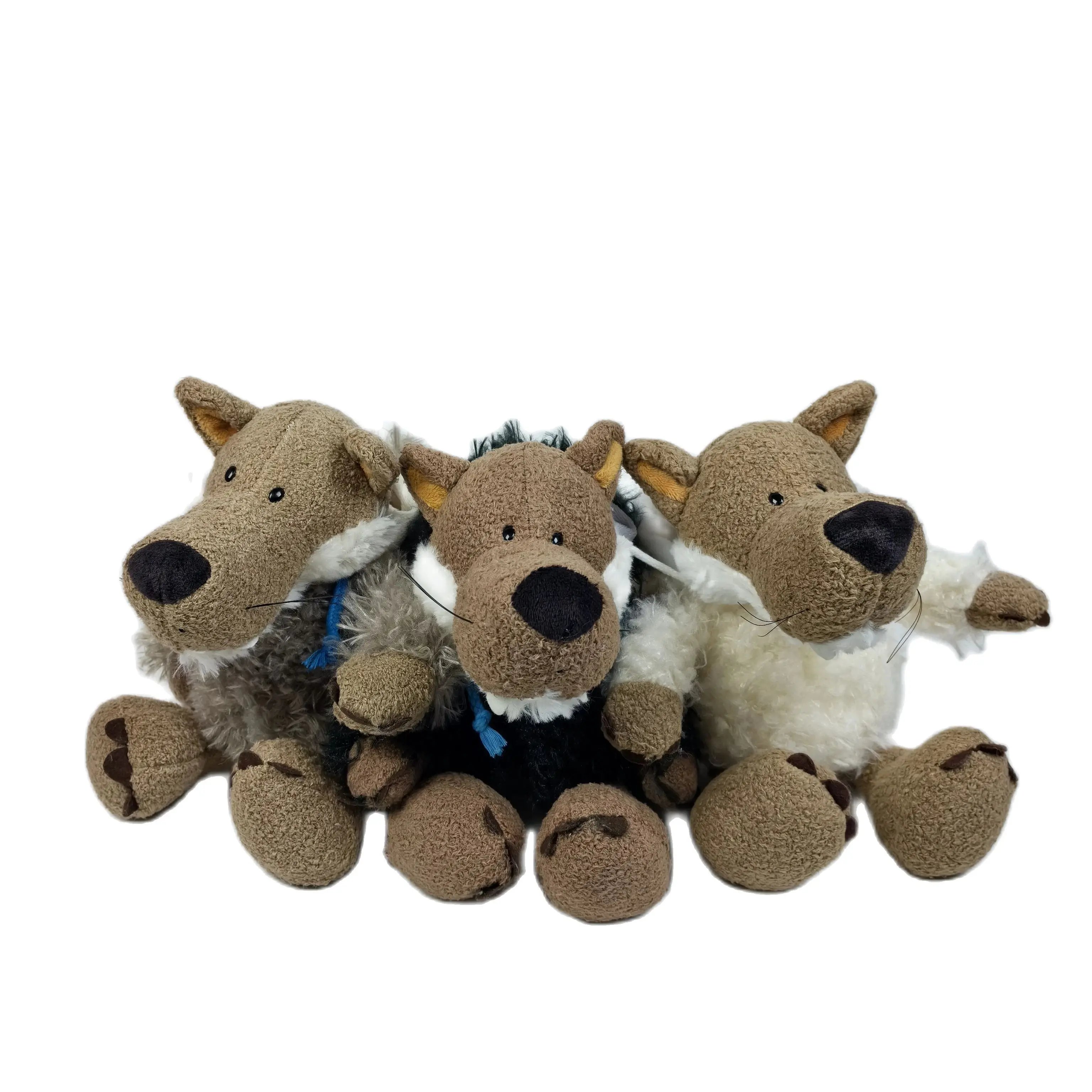 25-80Cm Kawaii Wolf Schaap De Hoed Baby Poppen Mooie Dier Schapen Knuffels Zacht Speelgoed Voor Kinderen Verjaardag Kerstcadeaus