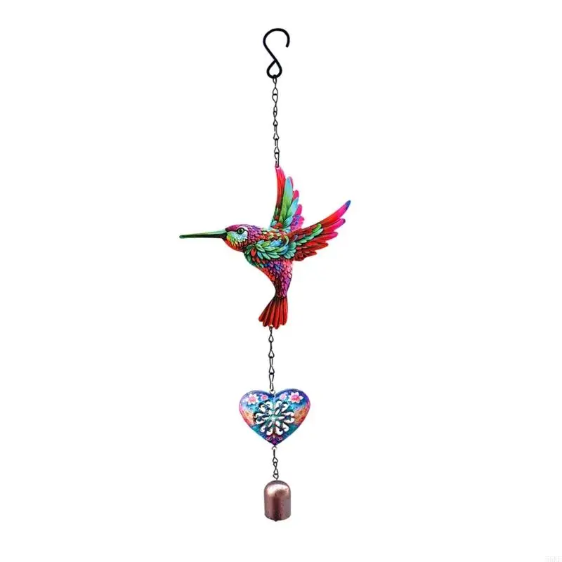 Metal Hummingbird Wind Chimes With Sound For Garden Patio Or Porch Outdoor Decoration Gifts for Women Mom 55KF