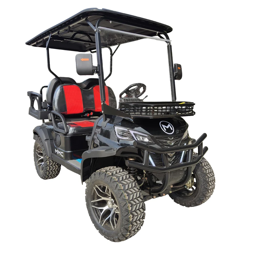 Solar Powered Lithium Battery 4/6 Seater 5000w AC motor Electric Golf Cart Utility Buggy Golf Cart