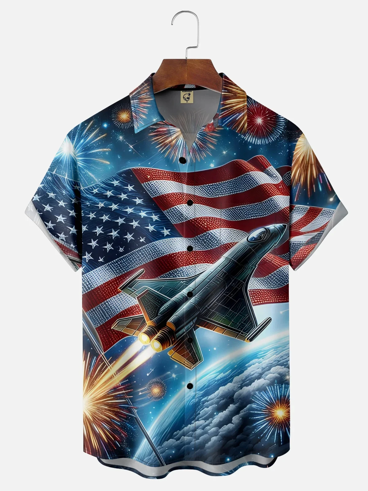 Hawaii Men's Shirt 3D Print National American Flag Short-sleeve Tops Summer Casual Men's Clothes Street fashion Shirts for boys