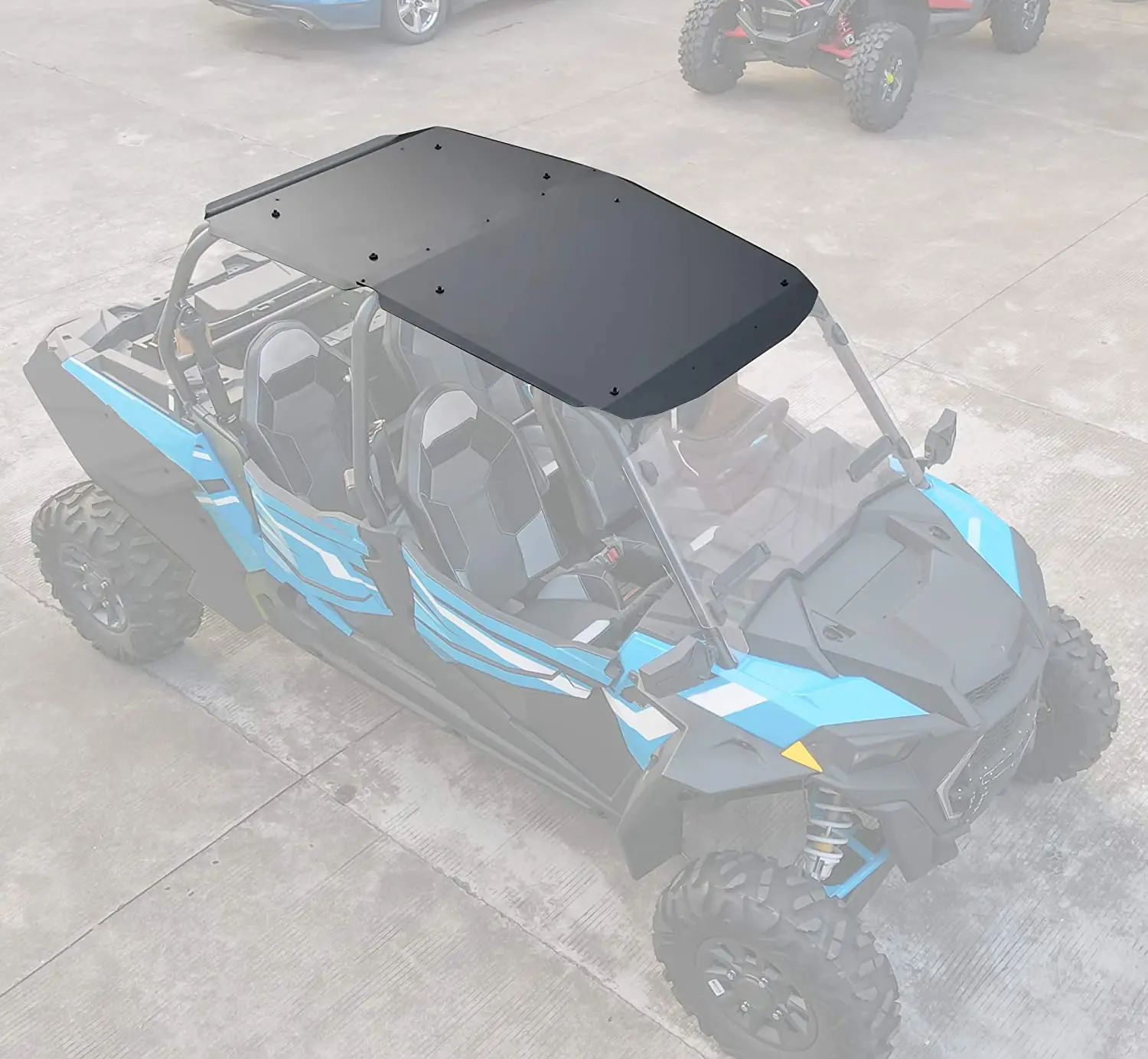 

Aluminum Roof Top for Polaris RZR XP4 1000, SAUTVS Heavy Duty Aluminum Hard Roof Top 4 Seater 4 Door Sun Visor Cover