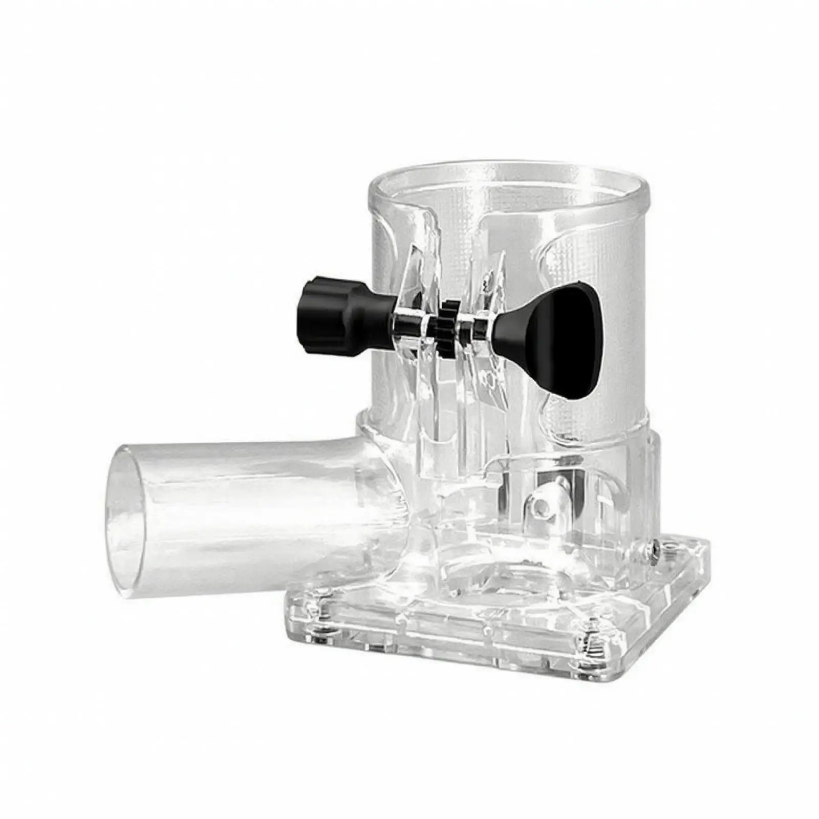 Edge Shaper Router Dust Cover 65mm with Guide Base Fixing Screw for Cabinet Work Compatible with Vacuum Extraction Port