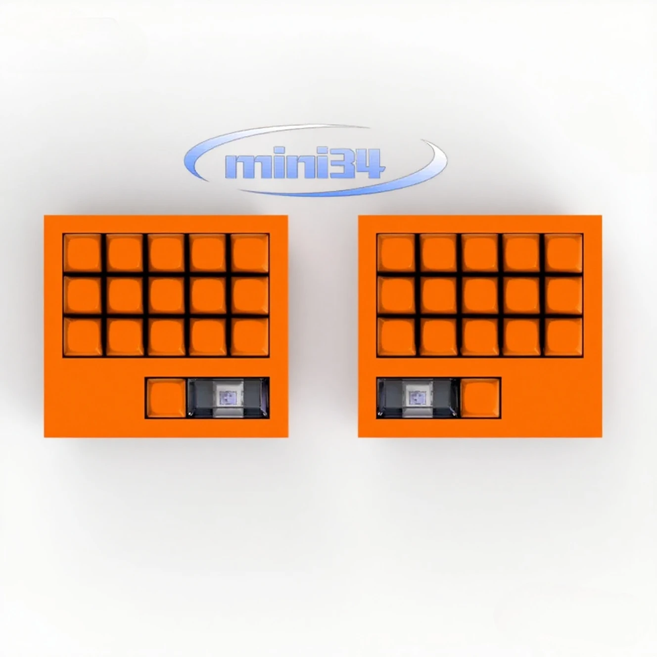 Mini34 Split Keyboard Kit 34keys Wired Hotswap QMK Ortholinear Single-mode Custom Double Typec 3D Printing Game Office Keyboard