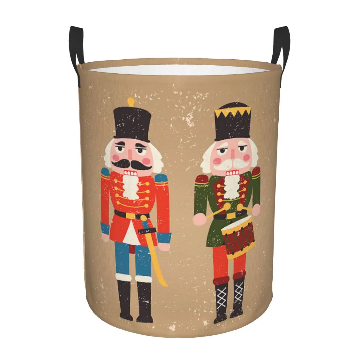 Custom Nutcrackers Soldier King Drummer Laundry Basket Collapsible Large Clothes Storage Bin Christmas Nutcracker Baby Hamper