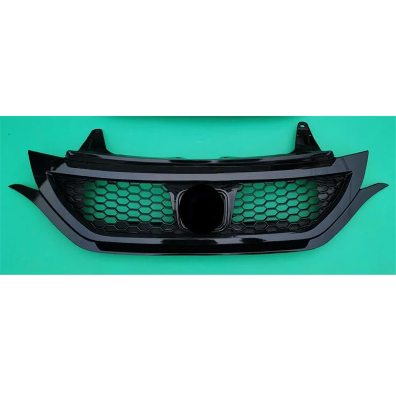 CEYUSOT FOR Honda CRV Grille Trim Accessories 2012-2015 ABS Front Bumper Separator Honeycomb Black Silver Grille Car Styling