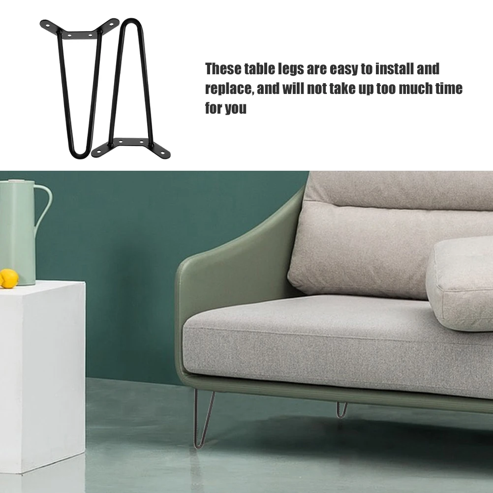 

2pcs Metal For Coffee Desk End Table Furniture Replacement Heavy Duty Durable Side Table Legs Bench Legs