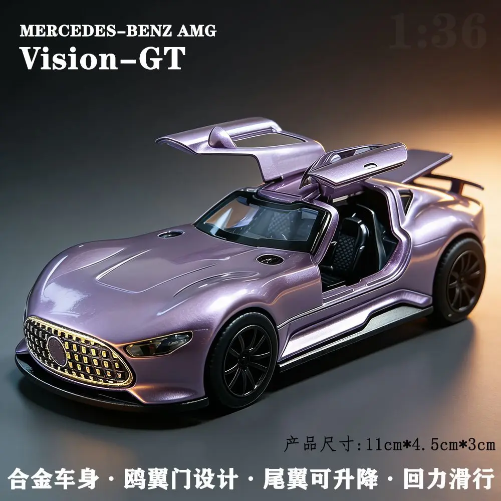 

1:43 AMG Vision GT Alloy Die-Cast Car Model Durable Metal Toy for Kids & Collectors, Perfect Birthday/Gifts for Car Enthusiasts