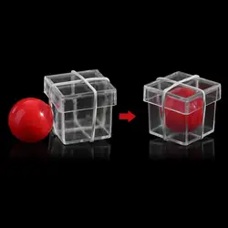 Funny Clear Ball Through Box Magic Tricks Props Illusion Magic Magician Game For Magicians Magic Toys