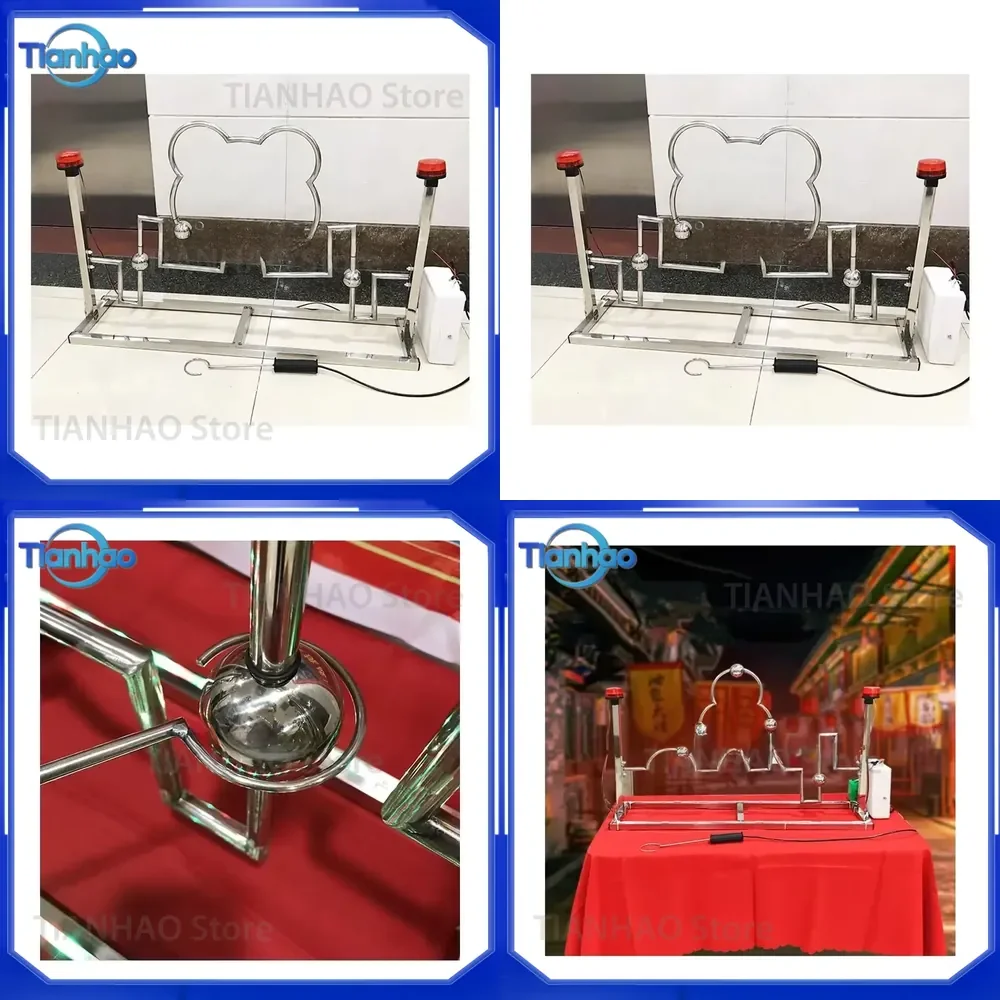 Electric Carnival Amusement Park Game Stalls Timer Interactive Fast Metal Maze Challenge Reaction Table Top Buzz Wire Maze