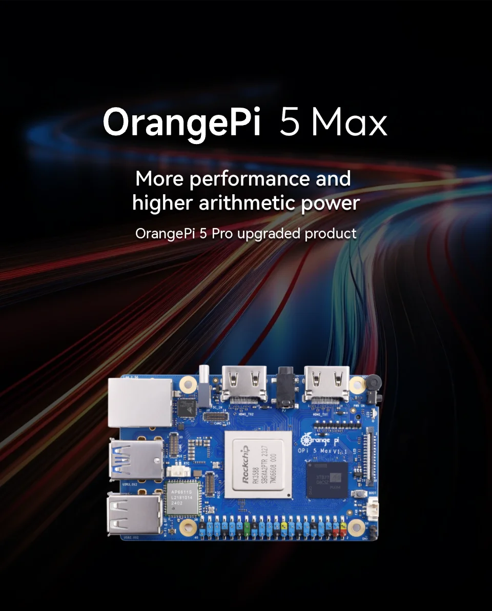 Orange Pi 5 Max LPDDR5 Rockchip RK3588 WiFi+BT OrangePi 5 MAX