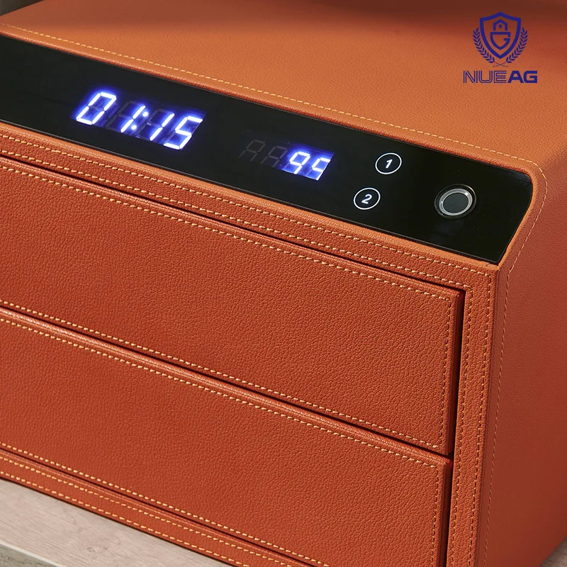 الراقية الفاخرة كلمة المرور بصمة الهاتف المحمول مجوهرات صندوق تخزين المفصلي الأقراط المنظم