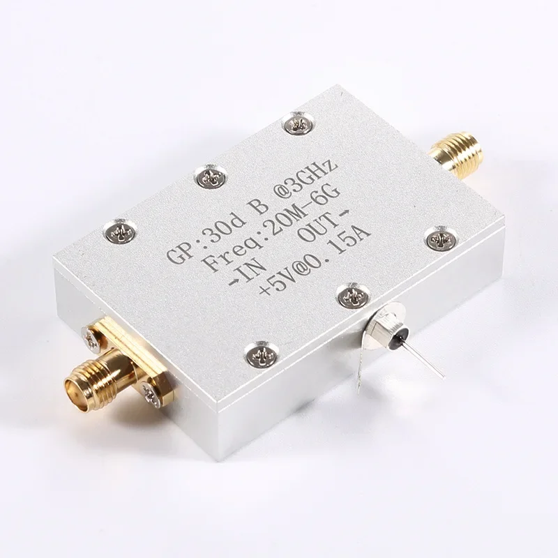 

20M-6G Wideband RF Low Noise Amplifier High Gain 30dB LNA Microwave Amplifier Receiver Amplifier