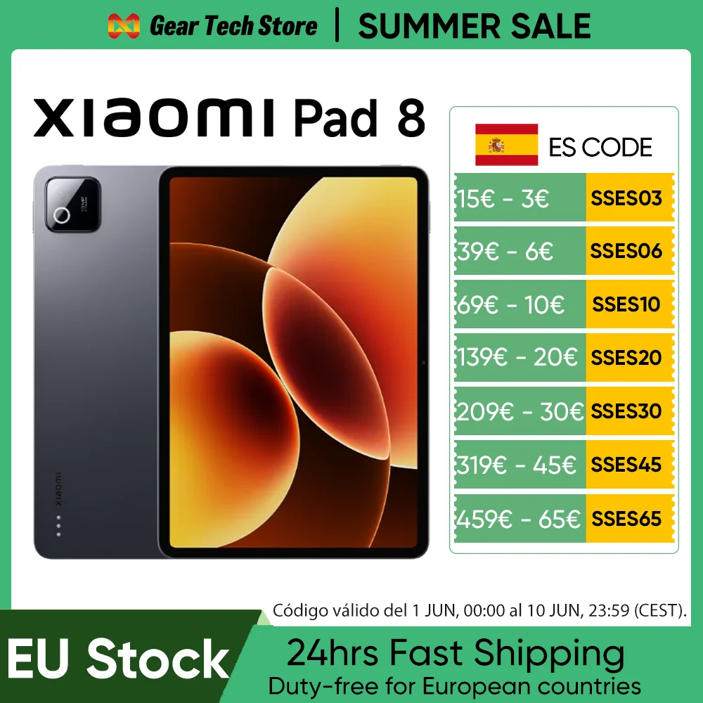 Xiaomi Pad 8 11.2 Inch Tablet 3.2K Snapdragon 8S Gen 4, 9200 Mah Battery