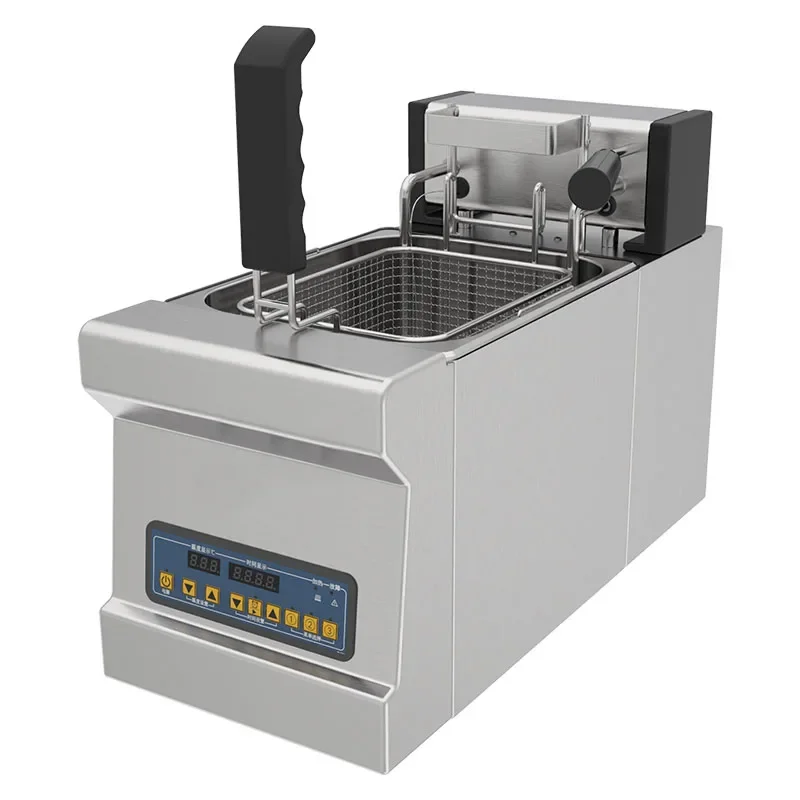 

8L Electric Fryer 3000W Electric Deep Fryer Single-cylinder Fryer French Fries Fried Chicken Constant Temperature