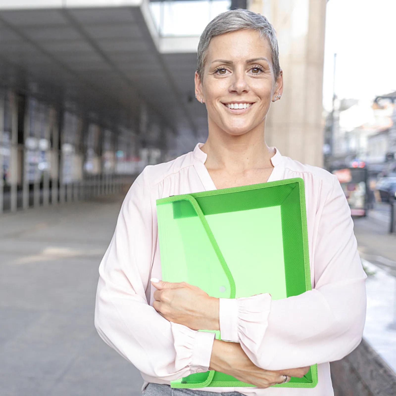 

5Pcs A4 Clear Plastic Document Folder Envelope Style with Snap Button Tear Resistant Water Resistant for Office School File