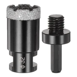 Diamond Core Drill Bit Tile Hole Saws for Porcelain Ceramic Granite Marble Stone Brick Vacuum Brazed Hole Saw Black