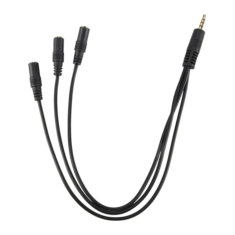 B04B-3.5Mm Stereo Audio Splitter Cable 3.5Mm (1/8 Inch) TRRS Stereo Plug Male To 3 X 1/8 Inch 3.5Mm Stereo Jack Fema