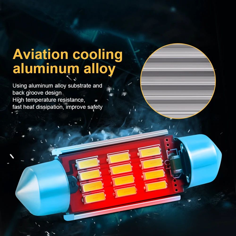 Bombilla LED Canbus IC sin errores C5W C10W, luz de lectura Interior de 31, 36, 39, 41mm, cúpula de festón, lámpara de maletero de equipaje, 10 Uds.